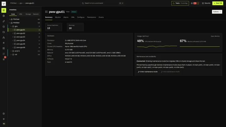 GPU host in the victor view: A host with GPU devices available to virtual machines.