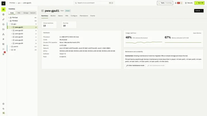 GPU host in the victor view: A host with GPU devices available to virtual machines.